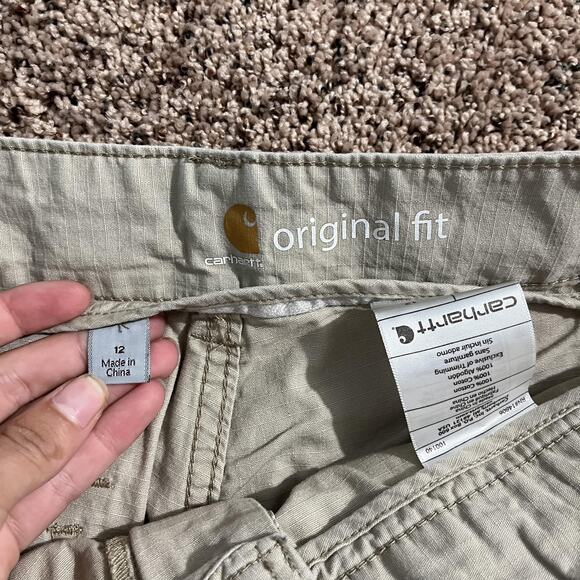 Carhartt Shorts Womens 12 Original Fit Utility Pockets Outdoor Workwear Durable - Picture 4 of 9